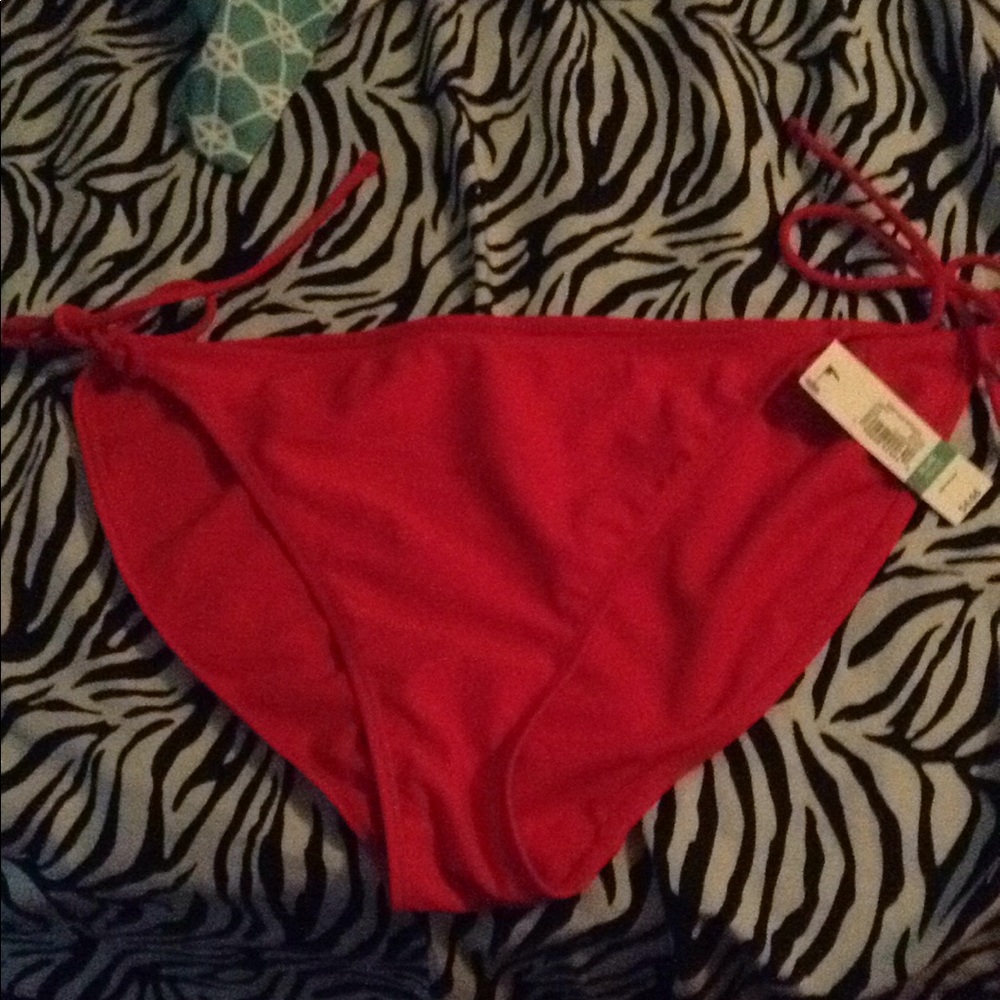 Red Tie Bikini Bottoms